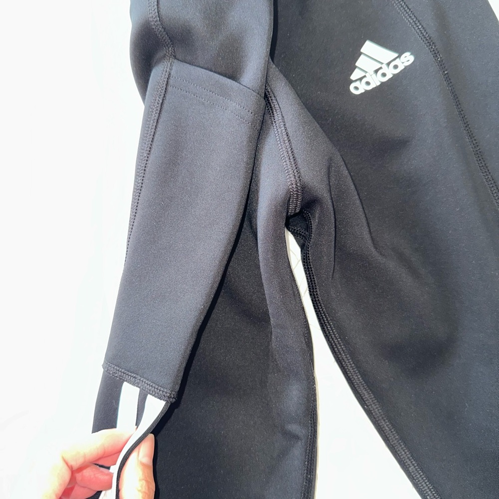 Adidas Women Black Joggers with White Stripes - Picture 5 of 7